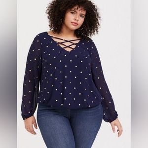 Chiffon Lattice Blouse (D1)